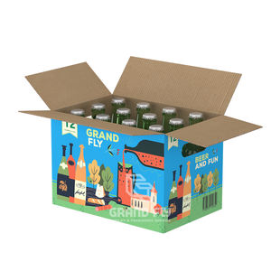 Emballage de boîte à bière personnalisé avec laminage mat et gaufrage, boîte d'expédition en carton recyclable pour la vodka et la tequila - Product Image 4