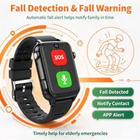 Montre connectée senior S9 4G LTE avec bouton SOS à une touche, détection de chute, positionnement GPS Beidou LBS WiFi, soins de santé pour personnes âgées