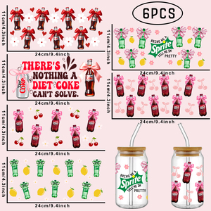 הסיטונאי 16 עוז uv גביע Dtf-6 יח 'לוגו מותאם אישית מדבקות גביע קפה סודה קפה כוסות זכוכית סודה קפה כוסות - Product Image 1