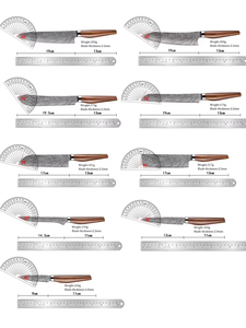 Cuchillo <span class=keywords><strong>de</strong></span> Cocina Profesional <span class=keywords><strong>de</strong></span> Acero Láser Damasco 5CR15Mov, Cuchillo <span class=keywords><strong>de</strong></span> <span class=keywords><strong>Chef</strong></span> para Cortar Carne, Verduras y Frutas, Mango <span class=keywords><strong>de</strong></span> Madera <span class=keywords><strong>de</strong></span> Color - Product Image 2