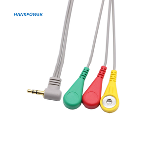 Botones ECG <span class=keywords><strong>3</strong></span> en 1 a <span class=keywords><strong>3</strong></span>,5 Cable AUX Cable a presión ECG de <span class=keywords><strong>3</strong></span> derivaciones con conector de audio de ángulo recto de <span class=keywords><strong>3</strong></span>,5 MM para máquinas Tens EMS - Product Image 3