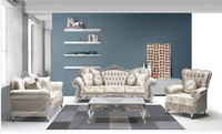 Ensemble de canapés Chesterfield Nady Model Avantgarde, design moderne, canapé pliable de haute qualité, cadre en bois massif, tissu écologique et durable
