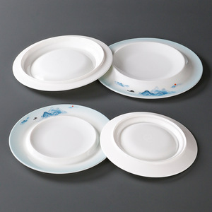 Xiangyuan Meipanzi Round Commercial Hotel Restaurant Creative Plate Specialty Dishes Imitation Porcelain Exquisite Dinner - Product Image 4