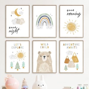 Cuadros de Cebra, Hipopótamo, Jirafa, León y <span class=keywords><strong>Cocodrilo</strong></span> Nórdicos, Decoración de Sala de Estar, Impresión en Lienzo para Niños, Arte de Pared, Pintura para Habitación Infantil - Product Image 5
