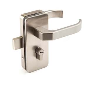 Serrure de porte coulissante en verre de douche à poignée 304 en acier inoxydable avec option sans clé et 3 clés - Product Image 5