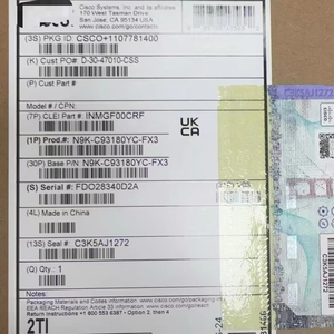 สวิตช์เครือข่ายอีเธอร์เน็ต 10GBASE-T รุ่น Original N9K-C93180YC-FX3 ซีรีส์ 9300 จำนวน 48 พอร์ต - Product Image 1