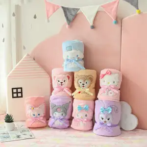 Hl giá rẻ bán buôn sanrie chăn kuromi giai điệu của tôi Thú nhồi bông chăn Anime carton mùa đông bé flannel chăn