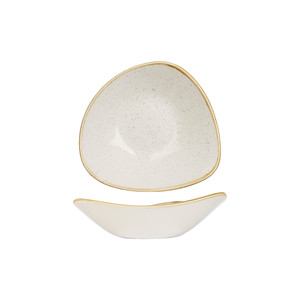 Stonecast White Triangular Bowl 18 cm White Speckled Churchill Swhstrb71 - Product Image 1