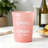Gobelets de stade noirs de 16 oz pour anniversaire