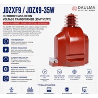 Transformateur de tension JDZXF9-35W 35kV extérieur en résine moulée pour le sélectionnement en ingénierie et l'approvisionnement industriel