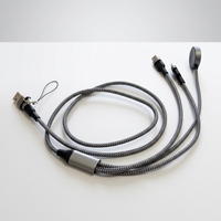 Cable de Carga Trenzado de Nailon 3 en 2 de 100 W con Magnético para Apple Watch, Cable de Datos de Carga Rápida PD para IWatch para iPhone