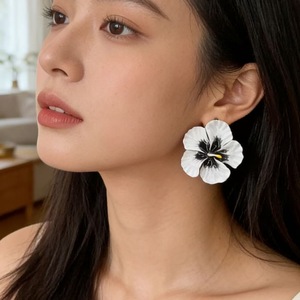 ต่างหูรูปดอกไม้ อะคริลิคเรซิ่น ลูไซต์ โบฮีเมีย เครื่องประดับสำหรับงานปาร์ตี้ของผู้หญิง - Product Image 3