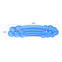 Tapis de souris de jeu en silicone gel transparent bleu personnalisé avec repose-poignet antidérapant 390x100mm en stock pour usage au bureau et à domicile