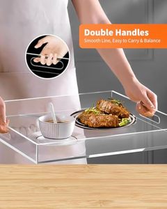 Plateau de service à domicile en acrylique transparent personnalisé de haute qualité fabriqué en usine - Product Image 3