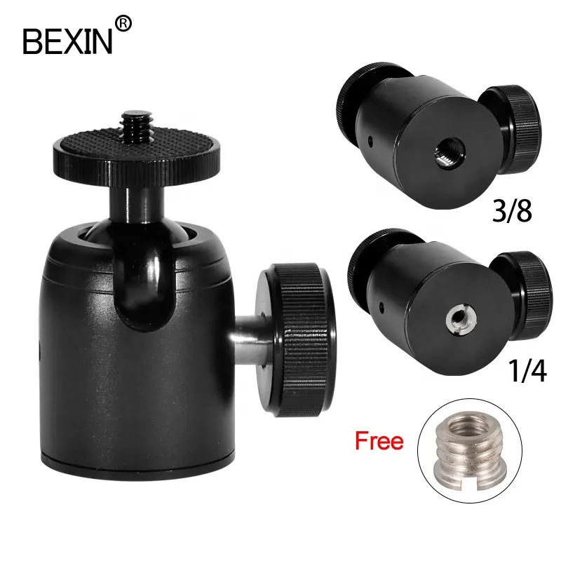 Bexin 360 degree rotating tripod head stabilized camera mount head digital camera 1/4 small mini ball head tripod micro bracket