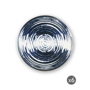 Assiettes à dessert en céramique Excelsa Ermes Nordic, forme minimaliste, 20x2 cm, bleu, lot de 6 assiettes - Product Image 5
