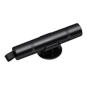 Marteau de secours en alliage d'aluminium noir, outil de sécurité automobile avec base pour le sauvetage d'urgence des véhicules - Product Image 1