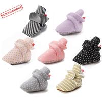 Liquidazione Stock vendita calda nuova moda caldo tessuto di cotone stelle stampa 0-18 mesi stivali da bambina stivaletti per bambini