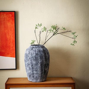 Vase <span class=keywords><strong>en</strong></span> <span class=keywords><strong>terre</strong></span> <span class=keywords><strong>cuite</strong></span> bleu vintage, pot <span class=keywords><strong>en</strong></span> céramique de Chaozhou, vente <span class=keywords><strong>en</strong></span> gros de vases décoratifs pour la décoration Wabi Sabi - Product Image 2