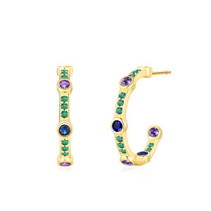 Juego de Anillo y Pendientes de Plata de Ley S925 con Circonitas, Estilo Retro Francés de Alta Gama con Textura Dorada para Mujer - Product Image 3