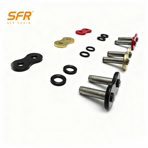 <span class=keywords><strong>SFR</strong></span> accessoires de courroie d'entraînement de moto 428H épais or cuivre plaqué acier au carbone pleine boucle Clip Rivet broche arbre manchon - Product Image 1