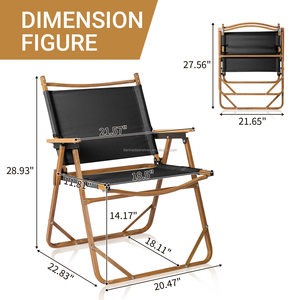 Chaise Kermit moderne avec structure en aluminium, design grainé, pliable, légère, mobilier d'extérieur pour parc et jardin - Product Image 6