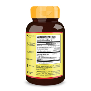 Fabricant de suppléments nutraceutiques au vinaigre de cidre de pomme avec vitamine D pour la santé immunitaire, 90 capsules de vinaigre de cidre de pomme - Product Image 5