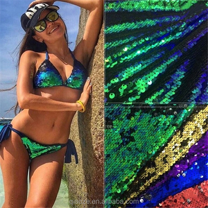 Bán Buôn Chất Lượng Cao Glitter Tassel Lưới Vải Sáng Bóng Đầy Màu Sắc Thêu 5Mm Hai Giai Điệu Cá Quy Mô <span class=keywords><strong>Reversible</strong></span> <span class=keywords><strong>Sequin</strong></span> Vải - Product Image 6