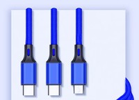 Cable de Carga Rápida 3 en 1 con Conductor de Cobre Puro para iPhone, Computadora, Impresora, Cámara - Micro USB Tipo-C Blindado