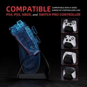Black <b>Stand</b>-AL Universal Metal Game <b>Controller</b> <b>Stand</b> for PS5 & PS4 & Xbox Series XS & Xbox One <b>Controller</b> - Product Image 3