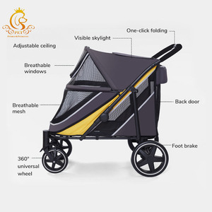 <span class=keywords><strong>Poussette</strong></span> pour animaux de compagnie EUR PET Ultimate Convenience, pliage à une main, roues à libération rapide, accès avant et arrière, coussin lavable, <span class=keywords><strong>poussette</strong></span> pour chien et chat - Product Image 6