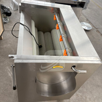 Automatische Isse Wortel Aardappel Cassave Gember Wassen Schone Droge Dunschiller Wasmachine En Schil Machine Cassave Peeling Machine