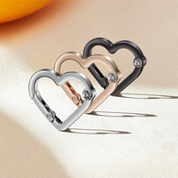 Mousqueton Cœur à Ressort pour Bijoux DIY, Porte-clés, Accessoire de Quincaillerie