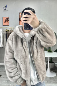 Di alta qualità di Design di moda invernale caldo e spesso morbido <span class=keywords><strong>cappotto</strong></span> di pelliccia di <span class=keywords><strong>visone</strong></span> per gli uomini - Product Image 2