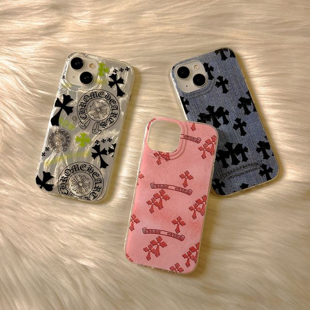 Fashion Ultra Slim Shockproof Cross Print Hard PC Phone Case for 16/15/14/13/12/11 Pro Max Plus Multi Colors Street Fashion