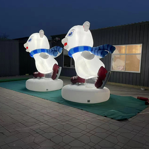 Modèle gonflable publicitaire TianYi Tech, mascotte gonflable lumineuse en forme de petit ours blanc pour événements de patinage - Product Image 2