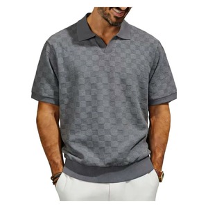 Polo de Punto Personalizado para Hombre, Camiseta de Manga Corta con Cuello, OEM ODM, Marca Privada - Product Image 4