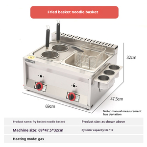<span class=keywords><strong>Friteuse</strong></span> professionnelle à <span class=keywords><strong>gaz</strong></span> double cuve, capacité totale 16L, en acier inoxydable, chauffage rapide, pour frites, poulet et beignets - Product Image 6