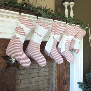 Medias navideñas <span class=keywords><strong>2023</strong></span> lienzo medias navideñas calcetín familiar chimenea adorno de árbol de Navidad - Product Image 1