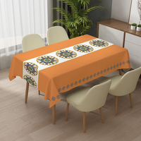 Nappe jetable imperméable et résistante à l'huile RNPT à motif floral tissé rouge pour mariage, fête, banquet, usage domestique