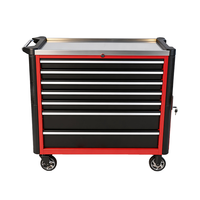 Chariot à outils industriel à roulettes avec 7 tiroirs verrouillables, organisateur d'outils industriel pour la réparation automobile et le garage