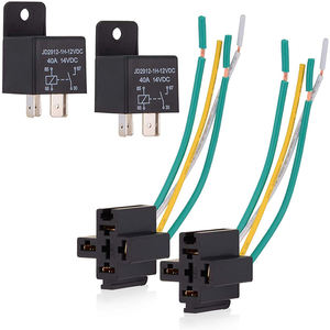 Оптовая продажа: 4-контактный предустановленный релейный блок 12В 40А SPST (однополюсный, однопозиционный) в стиле <span class=keywords><strong>Bosch</strong></span> для автомобилей и грузовиков с клеммной колодкой и проводкой - Product Image 1