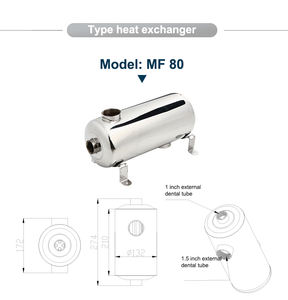 Échangeur de chaleur tubulaire en acier inoxydable de haute qualité Pikes MF-260 avec conception à coque et tubes pour piscine - Product Image 5