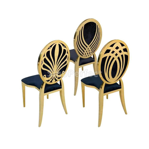 Foshan Furniture Stainless Steel Pattern Back Banquet Event <b>Chairs</b> Outdoor Wedding <b>Dining</b> Luxury <b>Dining</b> <b>Chairs</b> - Product Image 1