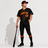 Uniforme de baseball personnalisé à rayures fines, pantalon à bas élastique avec bande latérale, vêtements de baseball, coupe athlétique haute performance, 20 ans d'expérience
