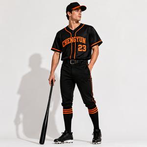 Uniforme de <span class=keywords><strong>baseball</strong></span> personnalisé à rayures fines, pantalon à bas élastique avec bande latérale, vêtements de <span class=keywords><strong>baseball</strong></span>, coupe athlétique haute performance, 20 ans d'expérience - Product Image 1