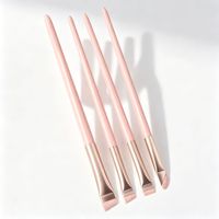 4-teiliges rosa Augen-Make-up-Pinsel-Set, Eyeliner-Klingenpinsel, Augenbrauen-Definierpinsel, Lidschattenpinsel für Augen-Make-up