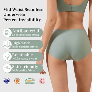 Aiermei-<span class=keywords><strong>ropa</strong></span> <span class=keywords><strong>interior</strong></span> de tela 20D para niñas, Bikini sin costuras de seda de hielo, corte ondulado, personalizado, nuevo estilo - Product Image 5