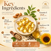 Gélules de Vitamine E à Haute Absorption avec Lécithine et Huile de Tournesol pour une Défense Antioxydante Avancée – Vente en Gros et Approvisionnement en Vrac