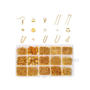 Kit de bijoux à faire soi-même, composants métalliques pour la fabrication de bracelets, formes variées, couleur argent KT0015 - Product Image 2